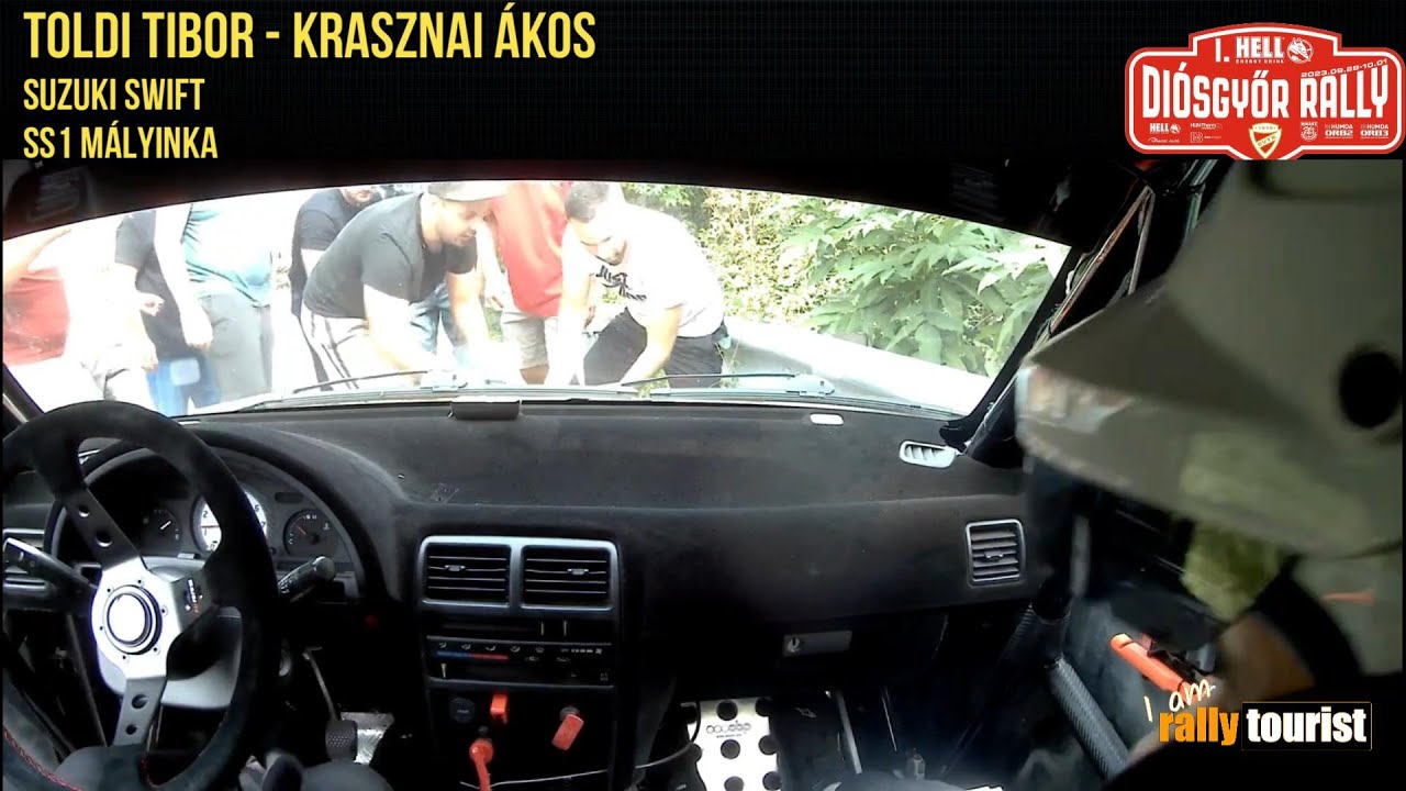 Toldi-Krasznai I Suzuki Swift I 1. HELL Diósgyőr Rally I ONBOARD I SS1 Mályinka (CRASH)