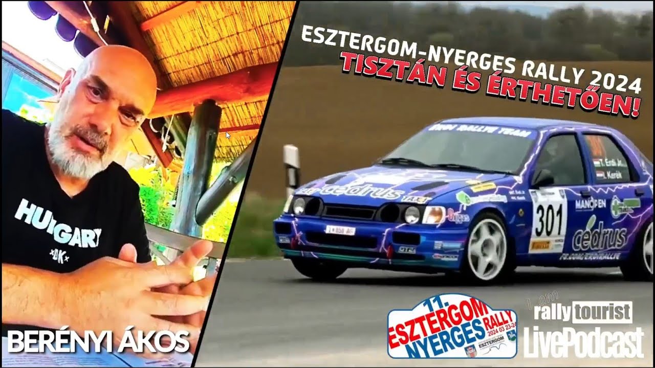 LivePodcast | Berényi Ákos | Esztergom-Nyerges Rally 2024 – Tisztán és érthetően!!!!